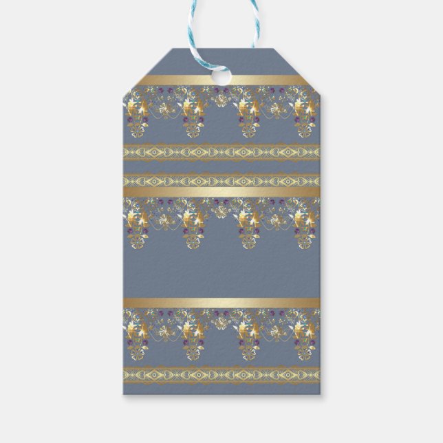 Étiquettes-cadeau Dentelle d'or (Devant)