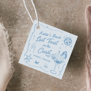 Étiquettes Cadeau Dernier Toast Coast Beach Bachelorette Party