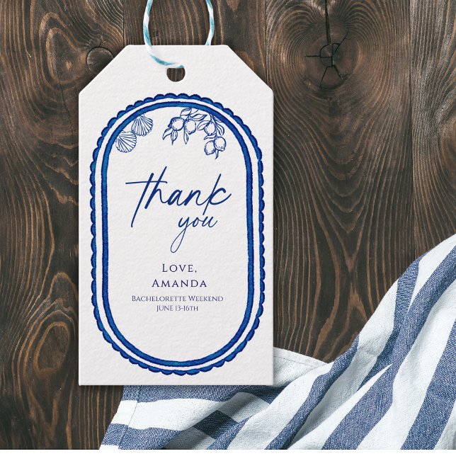 Étiquettes-cadeau Dernier Toast Sur La Côte Bechelorette Week-end Fa (Créateur téléchargé)