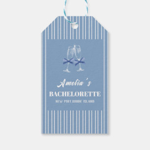 Étiquettes-cadeau Dernier toast sur la côte bleu enterrement de vie