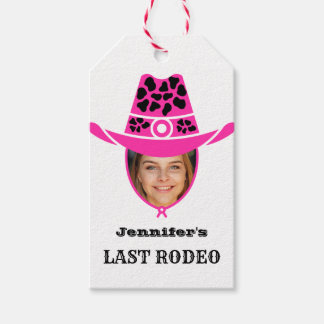 Étiquettes-cadeau Dernière Rodeo Rose Cowgirl Photo personnalisée