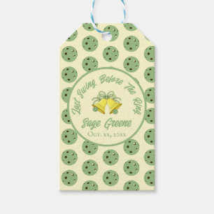 Étiquettes-cadeau Dernière swing avant l'anneau Sage & Cream Pickleb