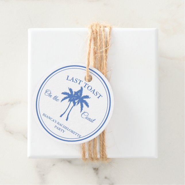 Étiquettes Cadeau Dernière Toast sur la Côte Fête de Bachelorette We (En situation)