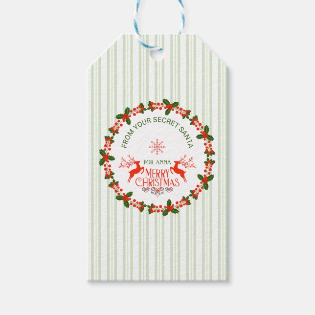 Étiquettes-cadeau des autocollants père Noël (Devant)