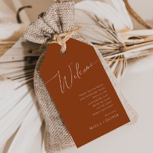 Étiquettes-cadeau Désert de Whimsical Accueil Mariage en terre cui