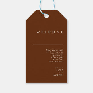 Étiquettes-cadeau Désert simple | Accueil Mariage de Cinnamon foncé