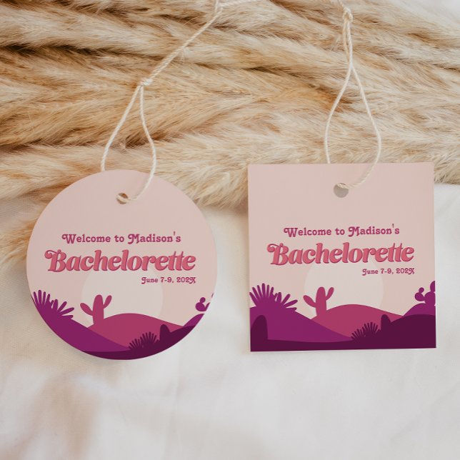 Étiquettes Cadeau Desert Sunset Bachelorette Scottsdale Favoriser Ta (Créateur téléchargé)