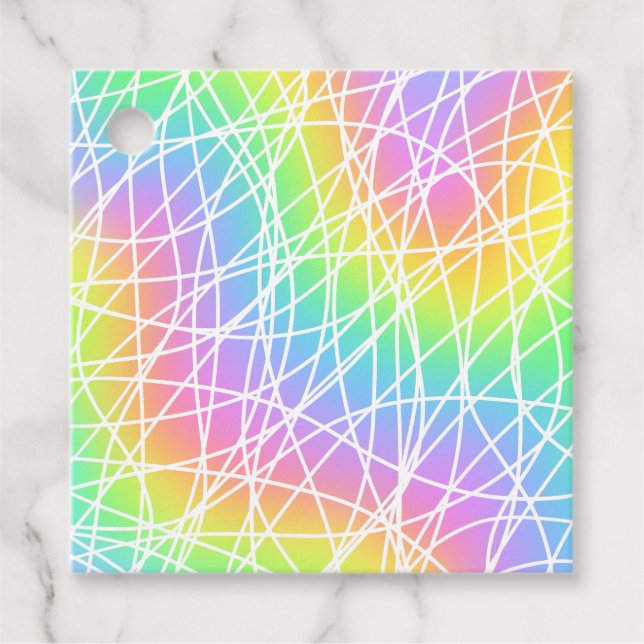 Étiquettes Cadeau Design abstrait Bright Rainbow (Devant)