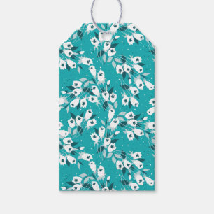 Étiquettes-cadeau Design d'art botanique Motif élégant à la fleur de