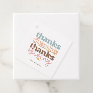 Étiquettes Cadeau Design de typographie super Thanksgiving