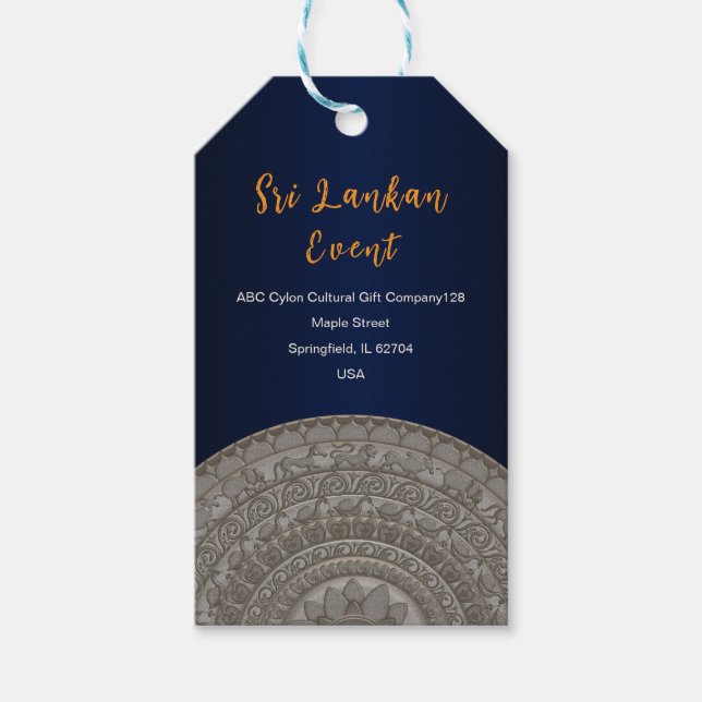 Étiquettes-cadeau Design d'invitation Sri Lanka (Devant)