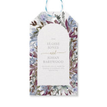 Design fleur sauvage rustique bleu et prune