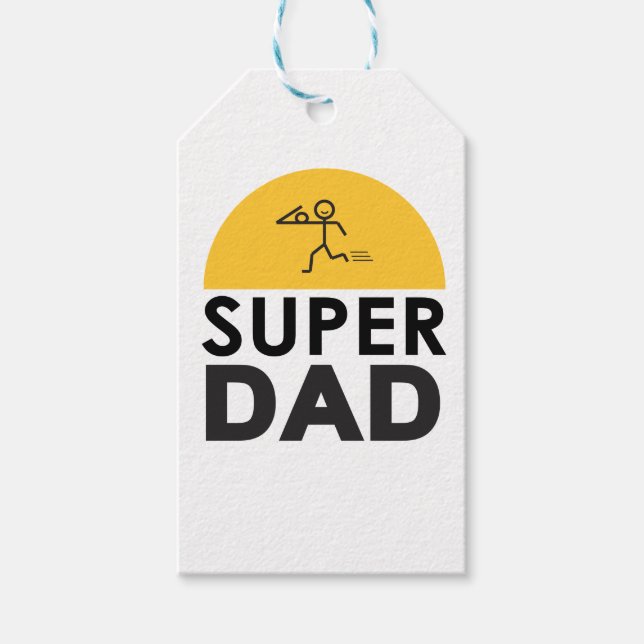 Étiquettes-cadeau Design moderne "SUPER DAD" (Devant)