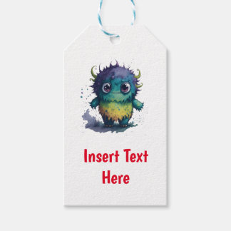 Étiquettes-cadeau Design Monstre Cartoon Mignonne Mais Effrayant