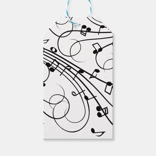 Étiquettes-cadeau Design musical branché (Devant)