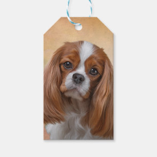 Étiquettes-cadeau Dessin Chien Cavalier King Charles Spaniel