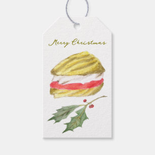 Étiquettes-cadeau Dessin de biscuit Viennese Whirls Noël