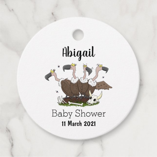 Étiquettes Cadeau Dessin de l'humour vautours drôle (Devant)