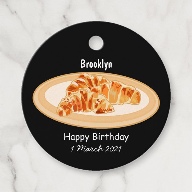 Étiquettes Cadeau Dessin du Croissant (Devant)
