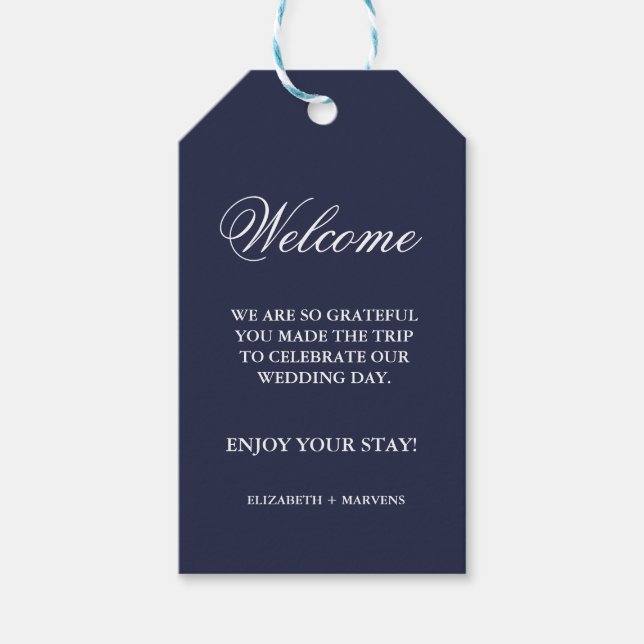 Étiquettes-cadeau Destination Voyage Thème Mariage accueil Guess bag (Devant)