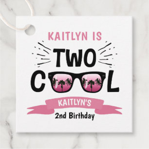 Étiquettes Cadeau Deux filles Cool 2e anniversaire