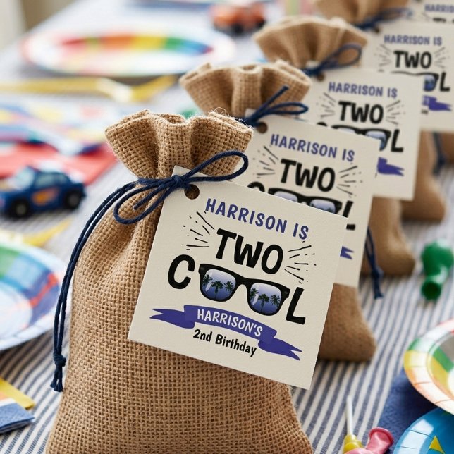 Étiquettes Cadeau Deux garçons cool 2e anniversaire (Créateur téléchargé)