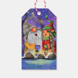 Étiquettes-cadeau Deux Gnomes Enchaînés chantant Bonne Chanson De