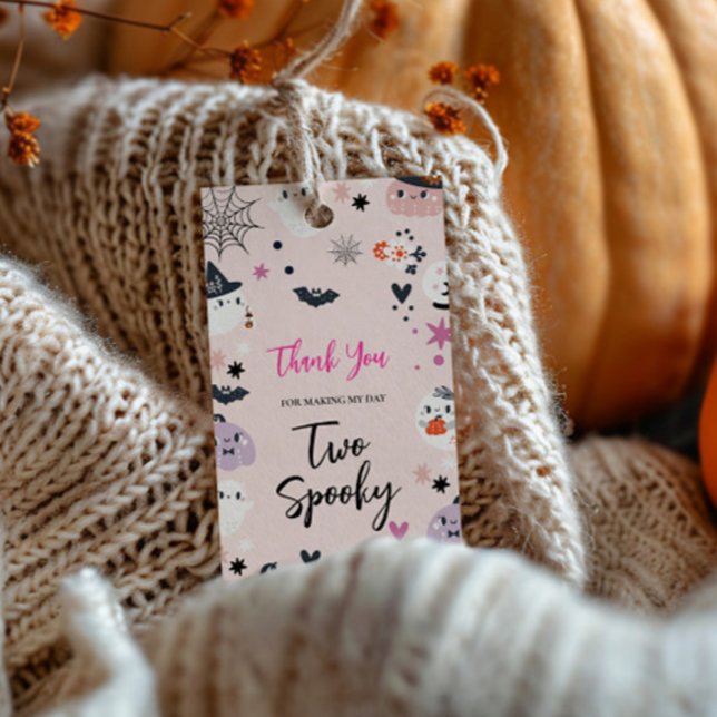 Étiquettes-cadeau DEUX Halloween rose Éffrayant (Créateur téléchargé)