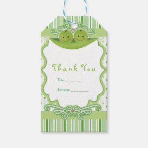 Étiquettes-cadeau Deux pois dans une cosse Jumeaux Baby Shower Faveu