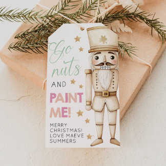 Étiquettes-cadeau Devenez Fous Et Peignez Moi Noël Enfants Casse-Noi