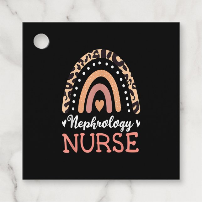 Étiquettes Cadeau Dialyse Rn Néphrologie Arc-en-ciel Infirmière insc (Devant)