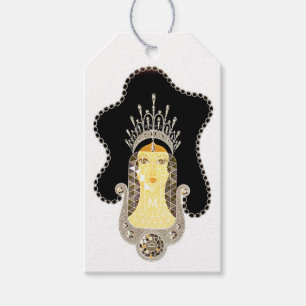 Étiquettes-cadeau Diamant monogramme Pierre de naissance d'avril