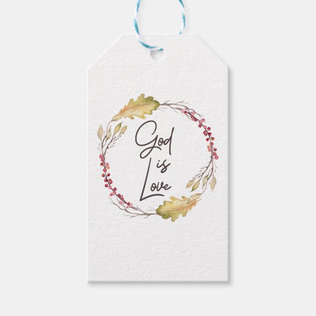 Étiquettes-cadeau Dieu est Amour - Spirituel et Religieux (Devant)