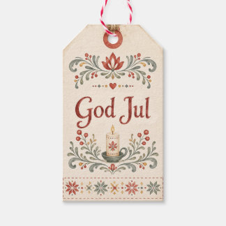 Étiquettes-cadeau Dieu nordique Jul | Noël norvégien