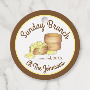 Étiquettes Cadeau Dimanche Petit Déjeuner Brunch Biscuits Saucisse G