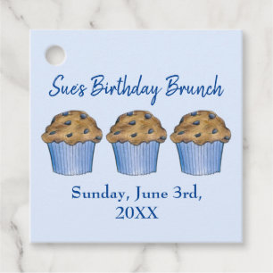 Étiquettes Cadeau Dimanche Petit-déjeuner Brunch Party Blueberry Muf