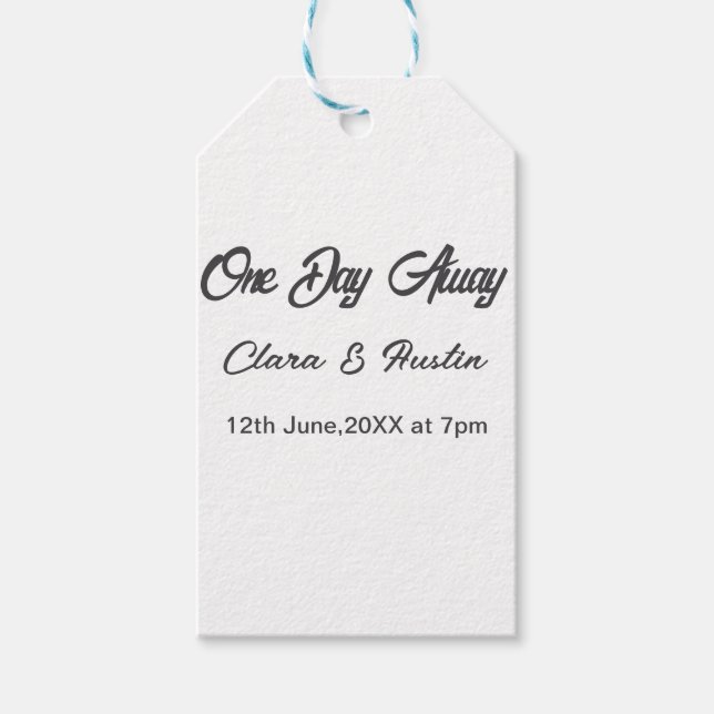 Étiquettes-cadeau Dîner de répétition la veille du nom da (Devant)