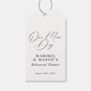 Étiquettes-cadeau Dîner de répétition Un jour de plus Favoriser