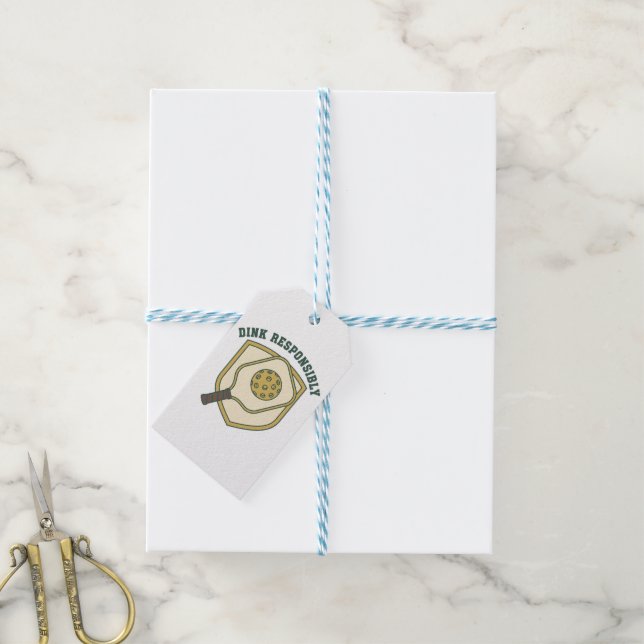 Étiquettes-cadeau  Dink de manière responsable (Avec de laficelle)