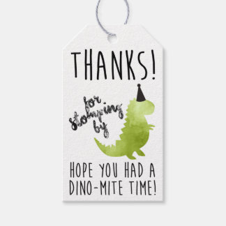 Étiquettes-cadeau Dino Merci Tags, Dinosaur Theme Party, Stomp