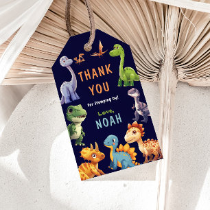 Étiquettes-cadeau Dinosaur fête d'anniversaire
