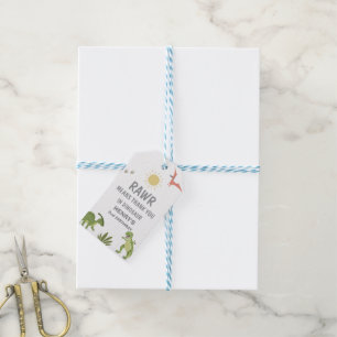Étiquettes-cadeau Dinosaur fête d'anniversaire