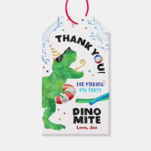 Étiquettes-cadeau Dinosaur Pool Party Anniversaire Favoriser Tags