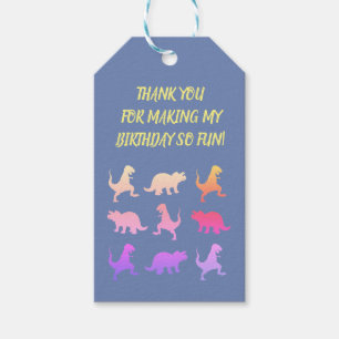 Étiquettes-cadeau Dinosaures Enfants Tags cadeaux personnalisés