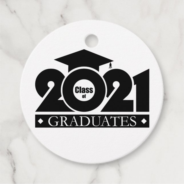 Étiquettes Cadeau Diplômé 2021 (Devant)