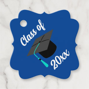Étiquettes Cadeau Diplôme Bleu Personnalisé Balises cadeaux