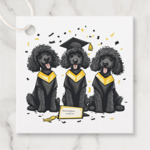 Étiquettes Cadeau Diplôme Chiens de caniche standard