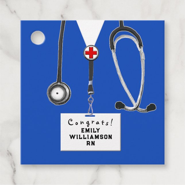 Étiquettes Cadeau Diplôme de l'école de soins infirmiers (Devant)