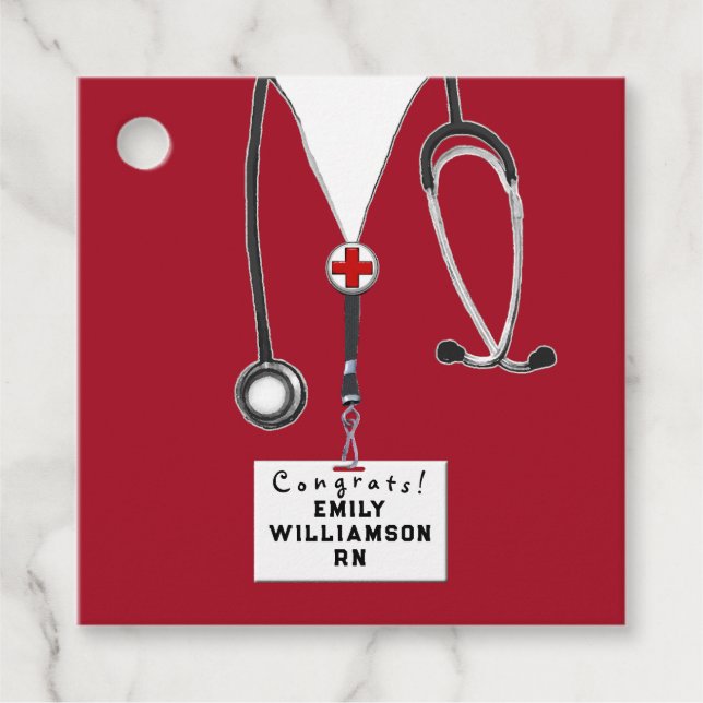 Étiquettes Cadeau Diplôme de l'école de soins infirmiers (Devant)