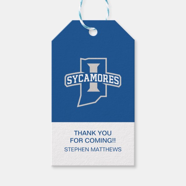 Étiquettes-cadeau Diplôme de l'Université d'État de l'Indiana (Devant)